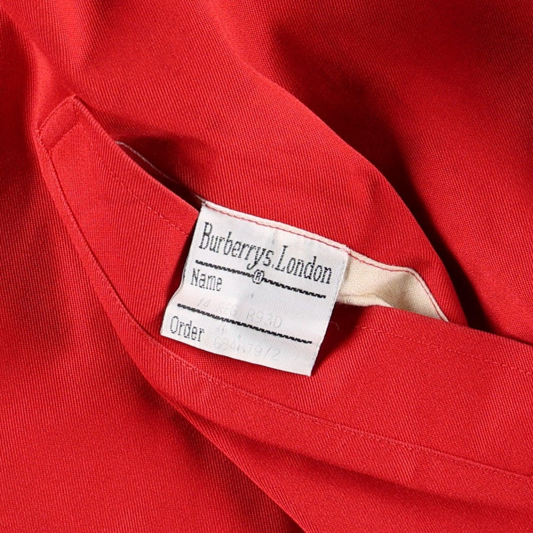 Burberry's Swing Top Sport Jacket, Made in England, Women's Size L (approx.) cotton red type Vintage Second Hand