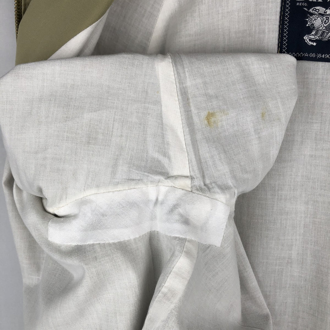 Burberry's Swing Top Sport Jacket, Made in Spain, Men's Size L (approx.) unclear Beige type Vintage Second Hand