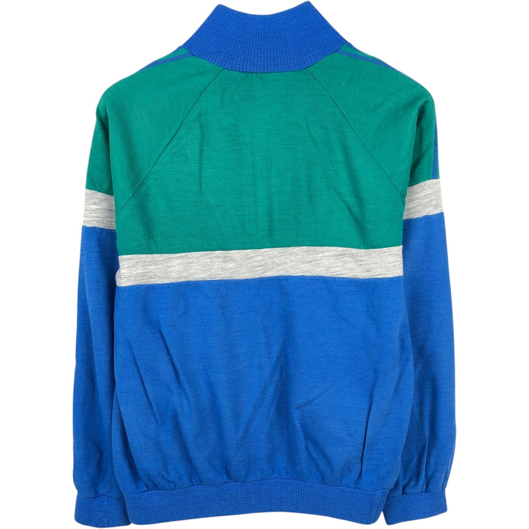 1980'S Adidas full-zip sweatshirt, made in France, men's size M equivalent, vintage. acrylic blue type Vintage Second Hand