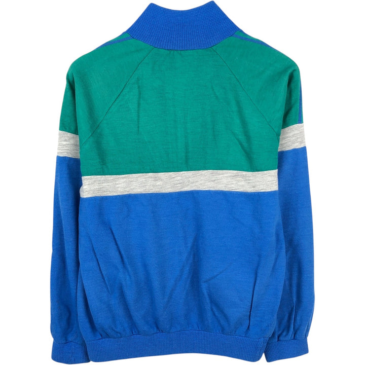 1980'S Adidas full-zip sweatshirt, made in France, men's size M equivalent, vintage. acrylic blue type Vintage Second Hand