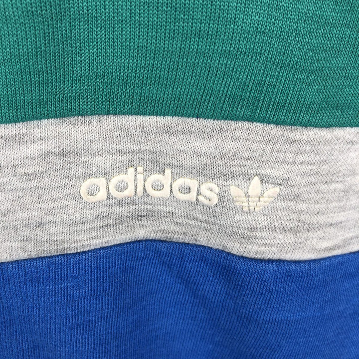 1980'S Adidas full-zip sweatshirt, made in France, men's size M equivalent, vintage. acrylic blue type Vintage Second Hand