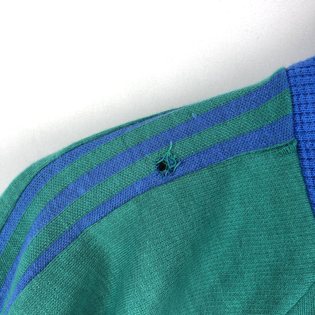 1980'S Adidas full-zip sweatshirt, made in France, men's size M equivalent, vintage. acrylic blue type Vintage Second Hand