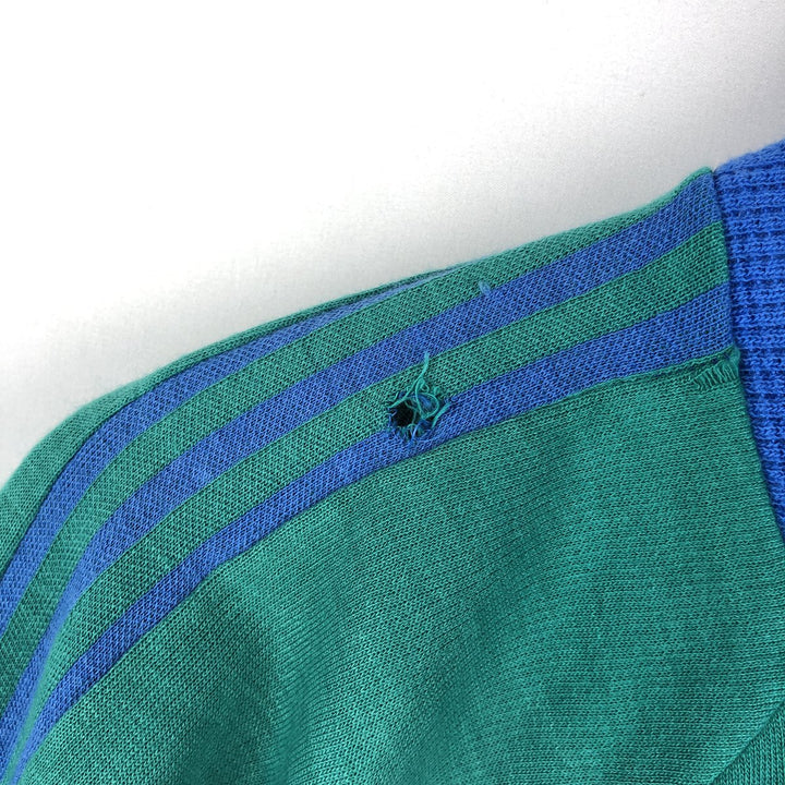 1980'S Adidas full-zip sweatshirt, made in France, men's size M equivalent, vintage. acrylic blue type Vintage Second Hand