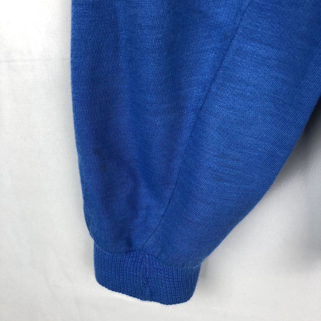1980'S Adidas full-zip sweatshirt, made in France, men's size M equivalent, vintage. acrylic blue type Vintage Second Hand
