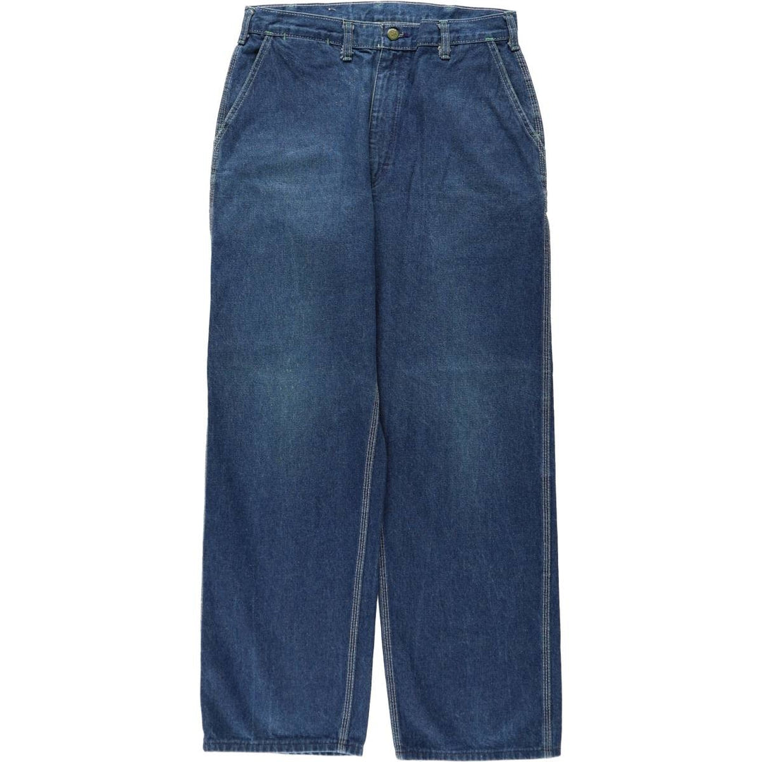 OshKosh B'Gosh Denim Painter Pants, Made in USA, Men's Size W32 (approx.), Vintage unclear blue type Vintage Second Hand