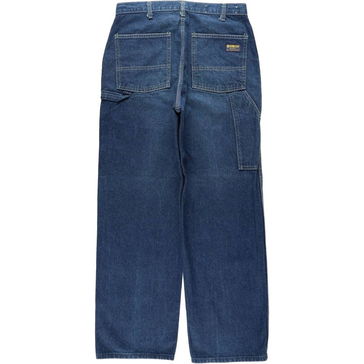 OshKosh B'Gosh Denim Painter Pants, Made in USA, Men's Size W32 (approx.), Vintage unclear blue type Vintage Second Hand