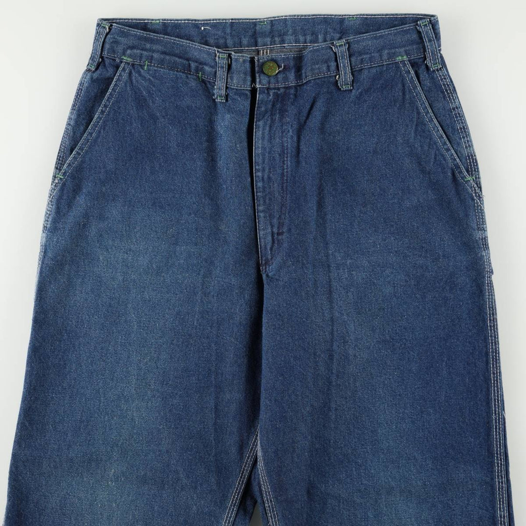 OshKosh B'Gosh Denim Painter Pants, Made in USA, Men's Size W32 (approx.), Vintage unclear blue type Vintage Second Hand