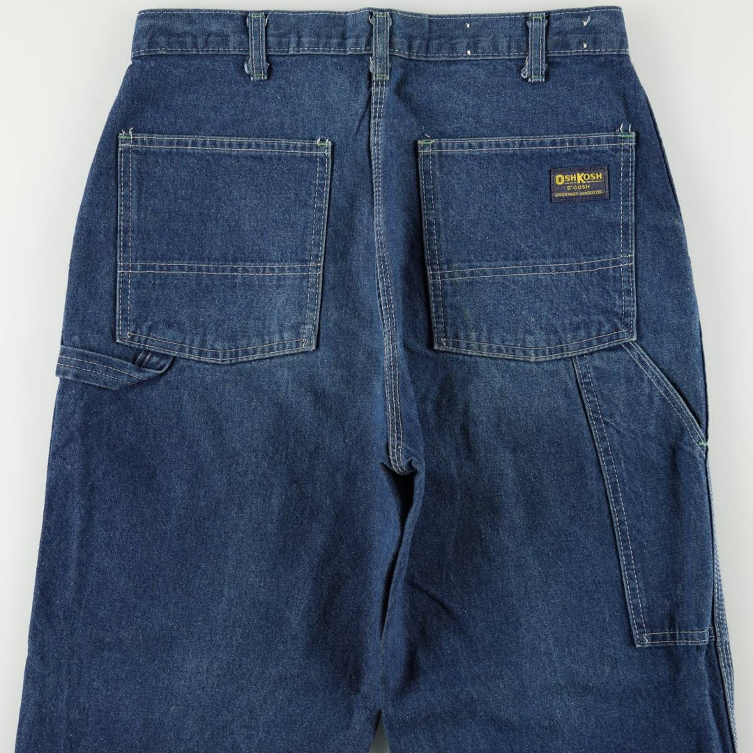 OshKosh B'Gosh Denim Painter Pants, Made in USA, Men's Size W32 (approx.), Vintage unclear blue type Vintage Second Hand