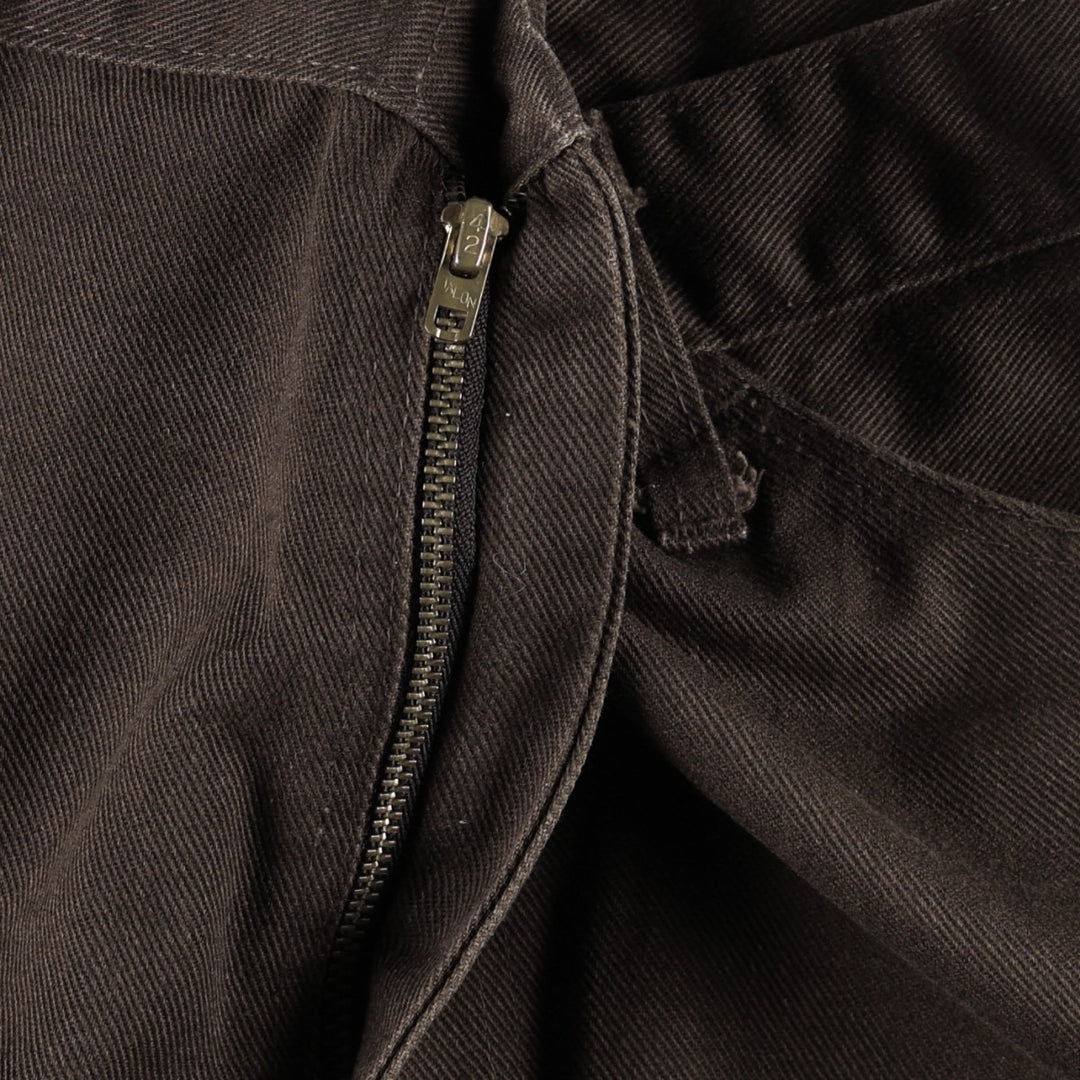 70s-80'S Dickies work pants, flare pants, made in USA, men's size W35 equivalent, vintage. polyester brown type Vintage Second Hand