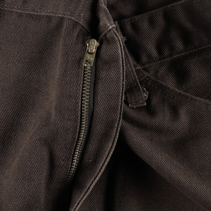 70s-80'S Dickies work pants, flare pants, made in USA, men's size W35 equivalent, vintage. polyester brown type Vintage Second Hand