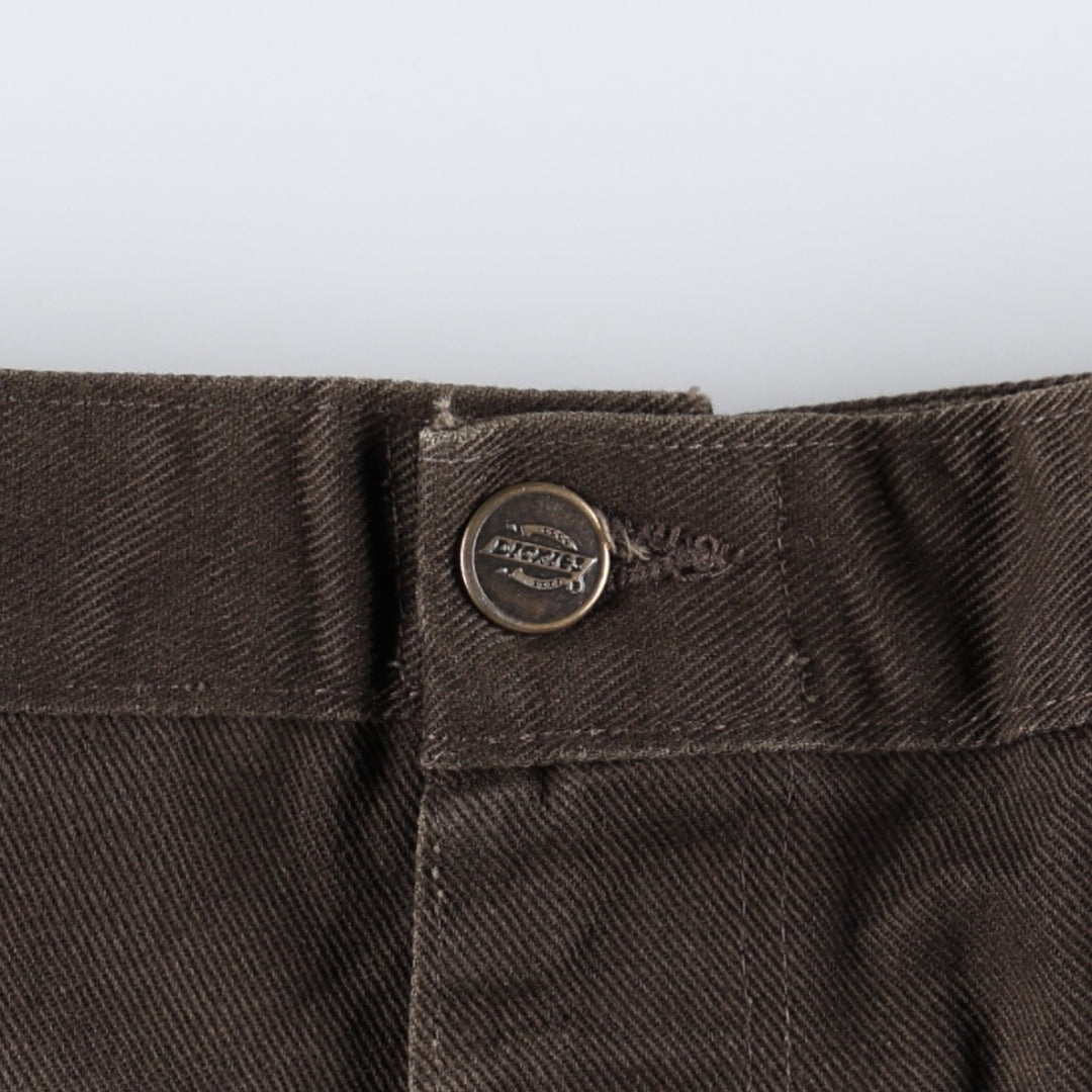 70s-80'S Dickies work pants, flare pants, made in USA, men's size W35 equivalent, vintage. polyester brown type Vintage Second Hand