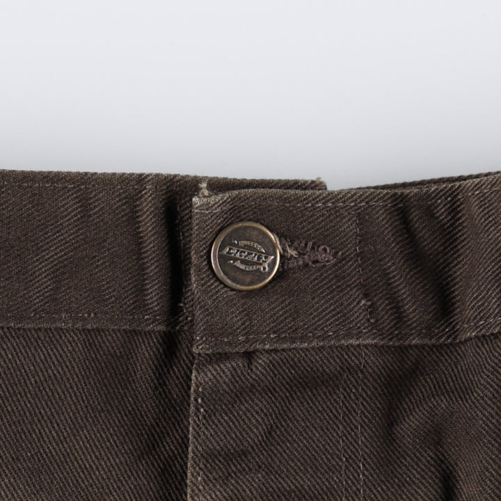 70s-80'S Dickies work pants, flare pants, made in USA, men's size W35 equivalent, vintage. polyester brown type Vintage Second Hand