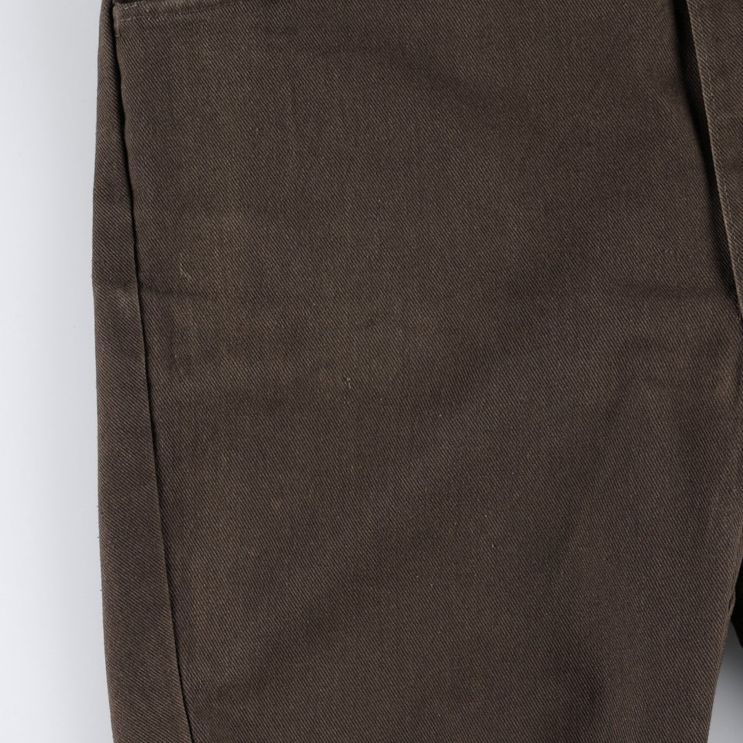 70s-80'S Dickies work pants, flare pants, made in USA, men's size W35 equivalent, vintage. polyester brown type Vintage Second Hand