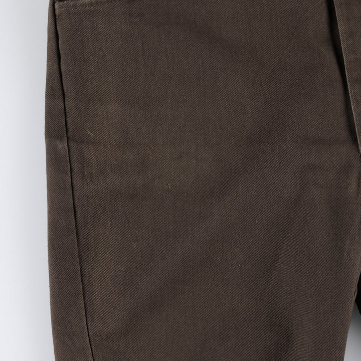 70s-80'S Dickies work pants, flare pants, made in USA, men's size W35 equivalent, vintage. polyester brown type Vintage Second Hand