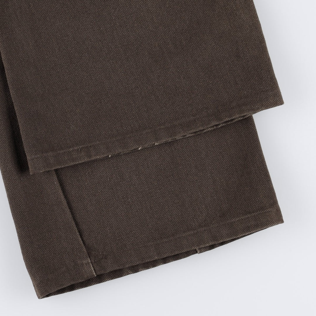 70s-80'S Dickies work pants, flare pants, made in USA, men's size W35 equivalent, vintage. polyester brown type Vintage Second Hand