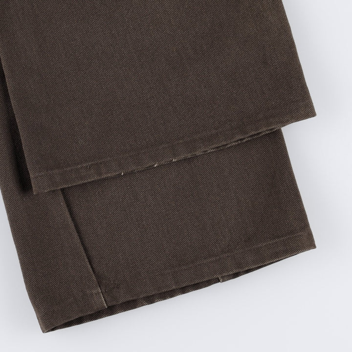 70s-80'S Dickies work pants, flare pants, made in USA, men's size W35 equivalent, vintage. polyester brown type Vintage Second Hand