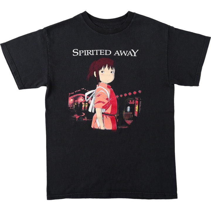 SPIRITED AWAY Spirited Away Character Print T-Shirt Men's M size unclear black type Vintage Second Hand