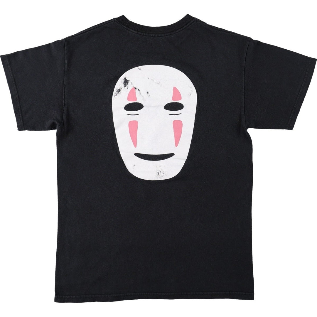 SPIRITED AWAY Spirited Away Character Print T-Shirt Men's M size unclear black type Vintage Second Hand