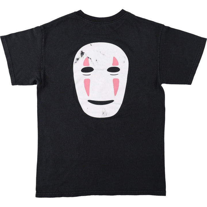 SPIRITED AWAY Spirited Away Character Print T-Shirt Men's M size unclear black type Vintage Second Hand