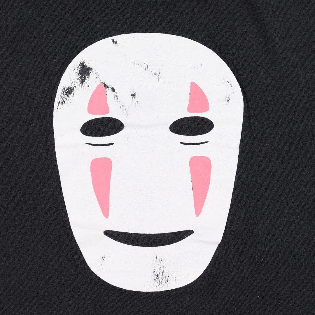 SPIRITED AWAY Spirited Away Character Print T-Shirt Men's M size unclear black type Vintage Second Hand