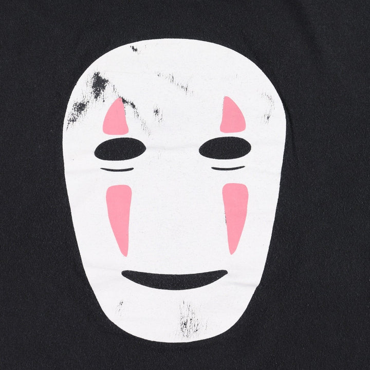 SPIRITED AWAY Spirited Away Character Print T-Shirt Men's M size unclear black type Vintage Second Hand