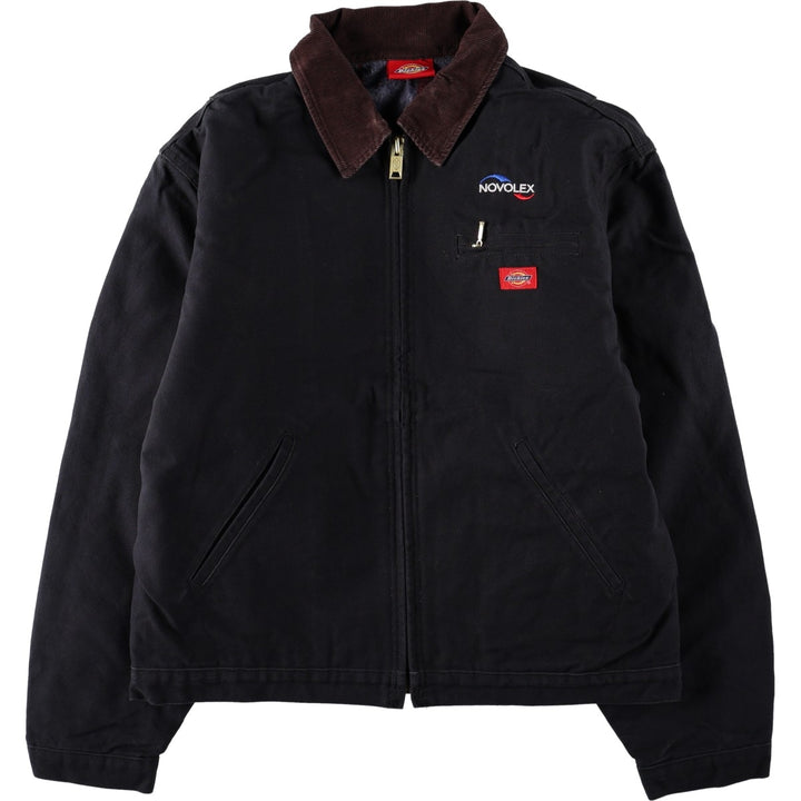 Dickies Detroit Jacket Type Advertising Padded Duck Work Jacket Men's XL Equivalent unclear black type Vintage Second Hand