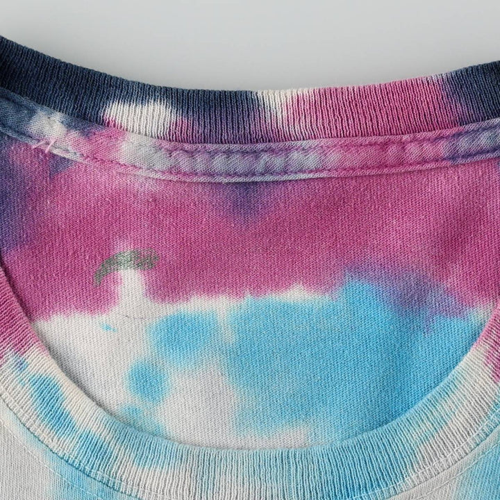 90'S Grateful Dead Skull Pattern Tie-Dye Band T-Shirt, Men's XL (approx.), Vintage unclear white type Vintage Second Hand