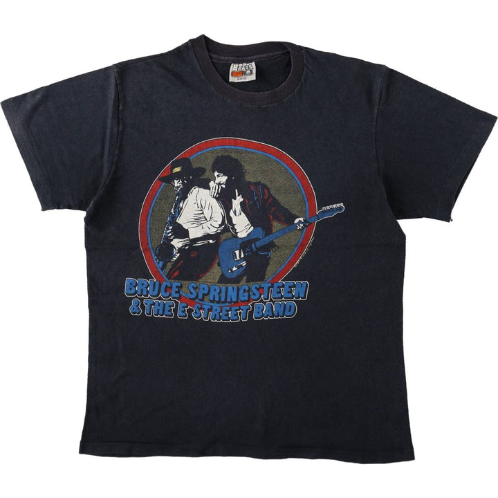 80'S Hanes Band T-Shirt, Made in USA, Men's Size M (approx.) cotton black type Vintage Second Hand