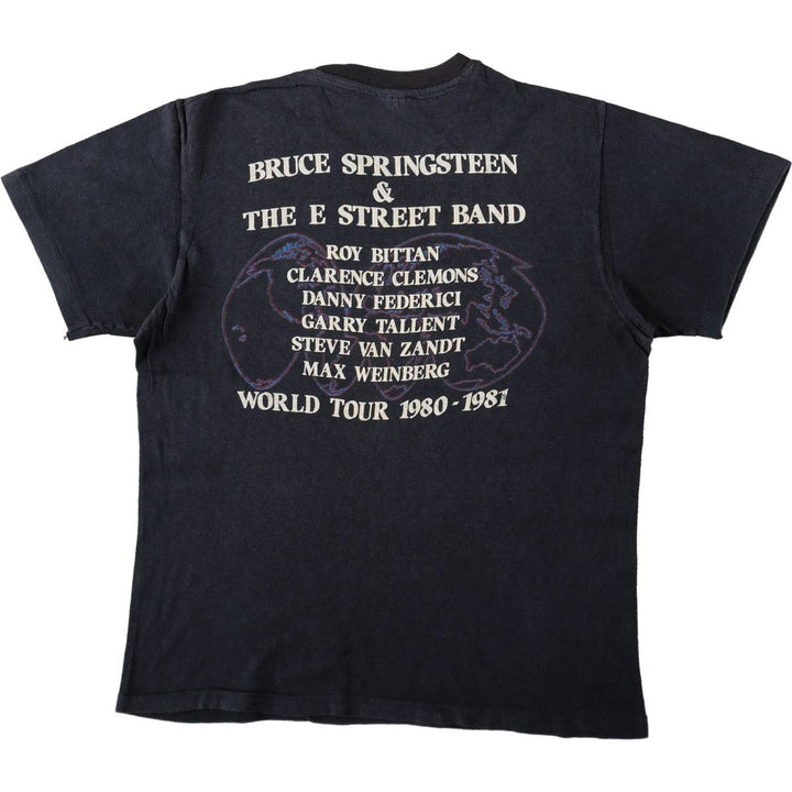80'S Hanes Band T-Shirt, Made in USA, Men's Size M (approx.) cotton black type Vintage Second Hand
