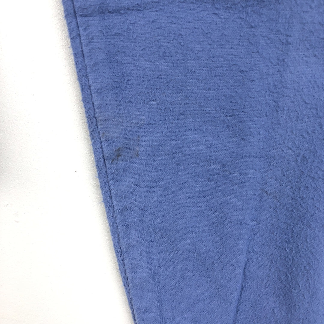 70s-80'S Five Brother Long Sleeve Chamois Cloth Shirt Made in USA Men's Size L Vintage unclear Blue type light blue Vintage Second Hand