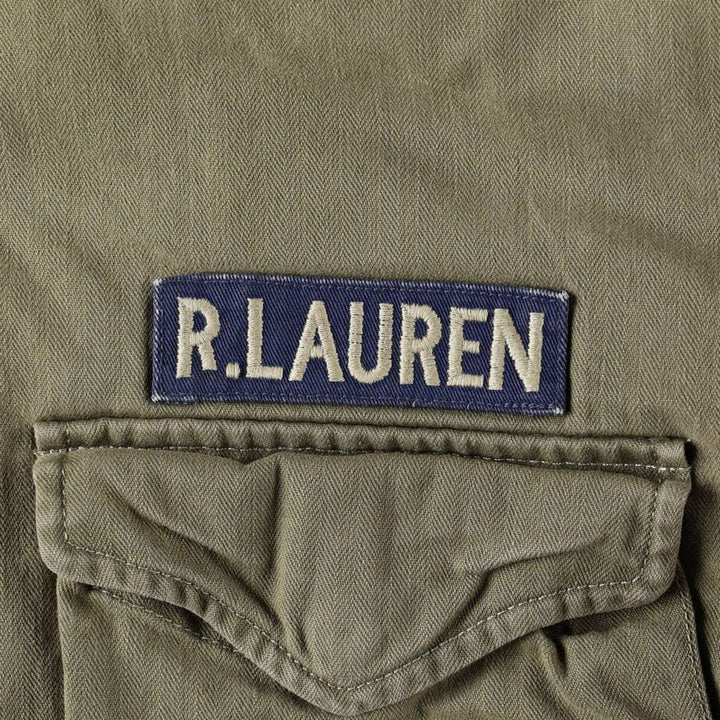 Ralph Lauren POLO RALPH LAUREN Military Field Jacket, Men's Size XL (approx.) cotton Khaki type Vintage Second Hand