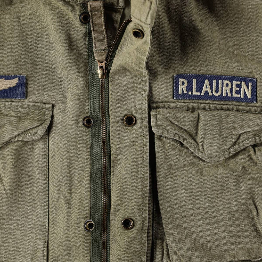 Ralph Lauren POLO RALPH LAUREN Military Field Jacket, Men's Size XL (approx.) cotton Khaki type Vintage Second Hand