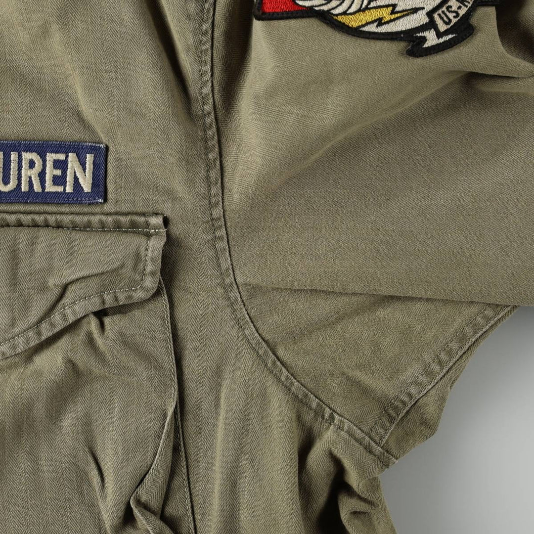 Ralph Lauren POLO RALPH LAUREN Military Field Jacket, Men's Size XL (approx.) cotton Khaki type Vintage Second Hand
