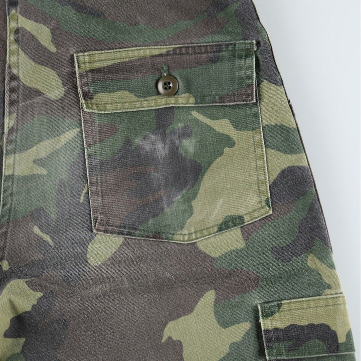 Civilian-made camouflage pattern woodland camo military cargo pants, made in USA, men's size W32 equivalent, vintage. unclear Khaki type Vintage Second Hand