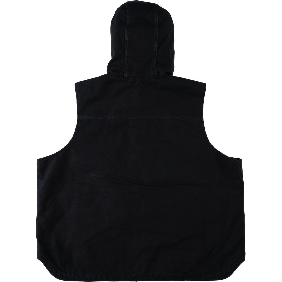 Carhartt Relaxed Fit Padded Hooded Duck Vest, Women's XXL (approx.) cotton black type Vintage Second Hand