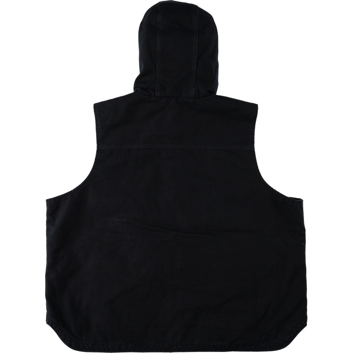 Carhartt Relaxed Fit Padded Hooded Duck Vest, Women's XXL (approx.) cotton black type Vintage Second Hand