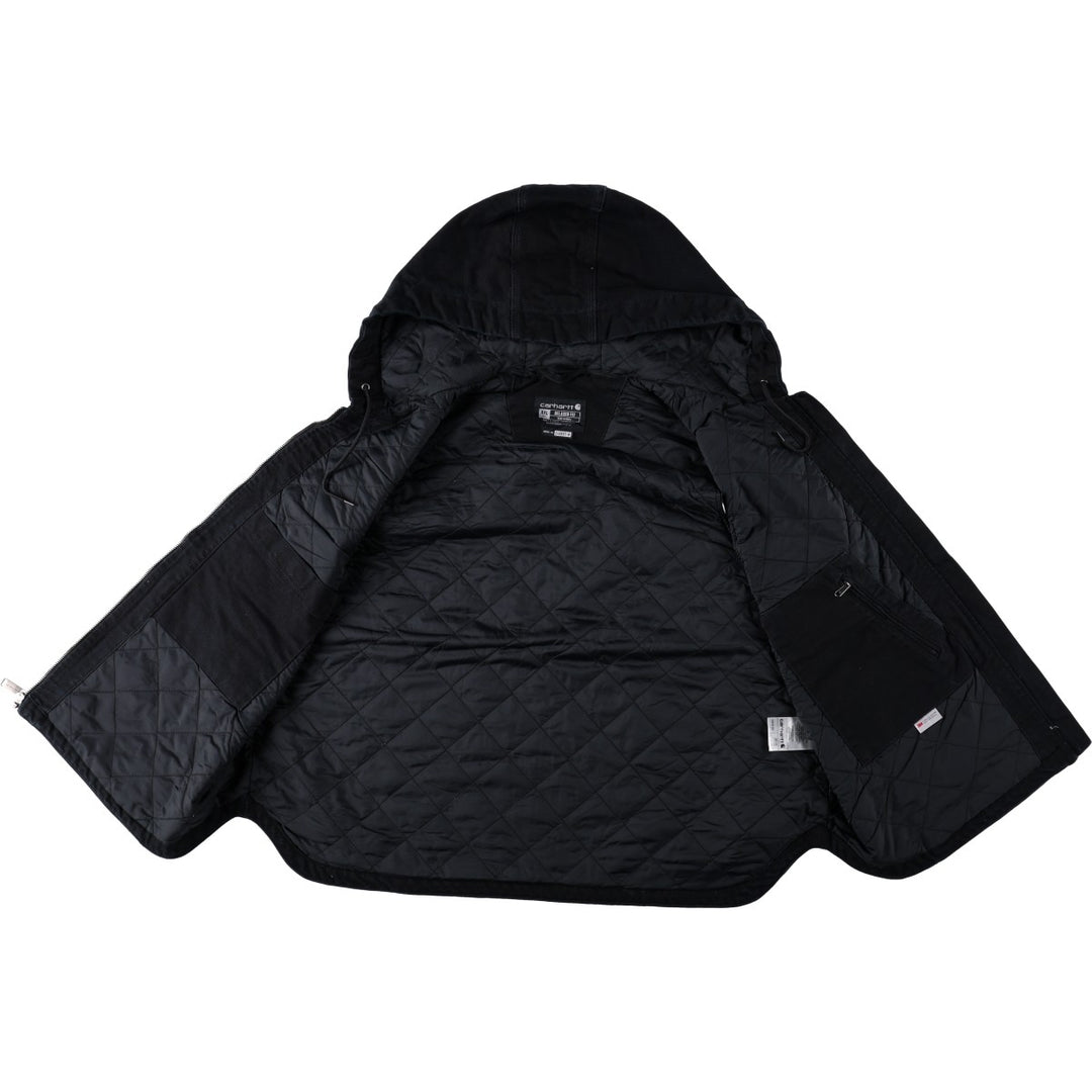 Carhartt Relaxed Fit Padded Hooded Duck Vest, Women's XXL (approx.) cotton black type Vintage Second Hand