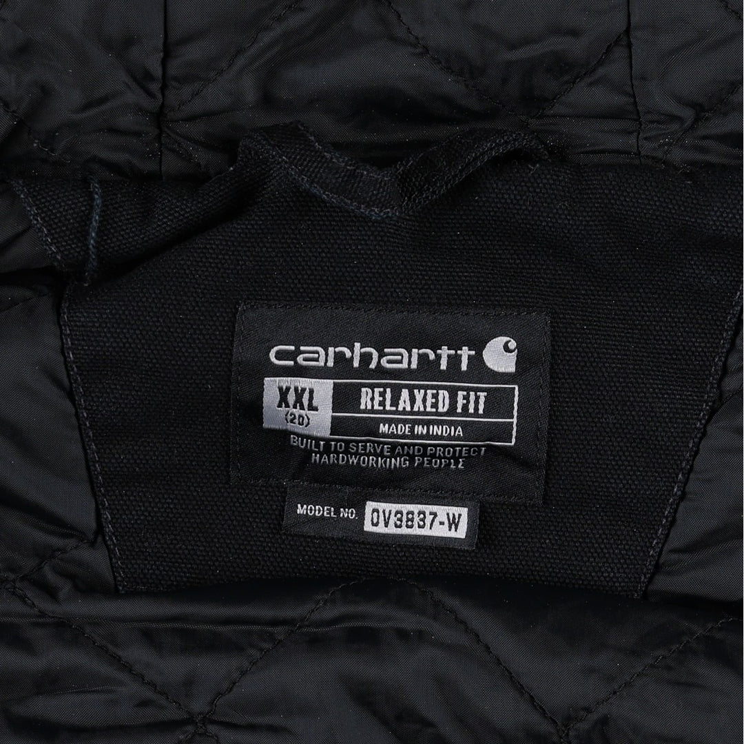 Carhartt Relaxed Fit Padded Hooded Duck Vest, Women's XXL (approx.) cotton black type Vintage Second Hand