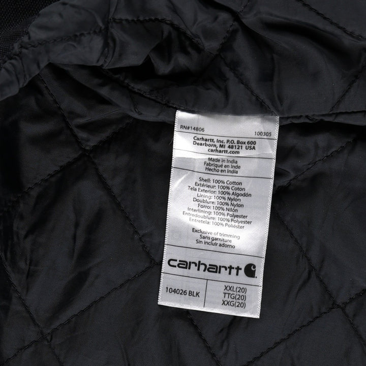 Carhartt Relaxed Fit Padded Hooded Duck Vest, Women's XXL (approx.) cotton black type Vintage Second Hand