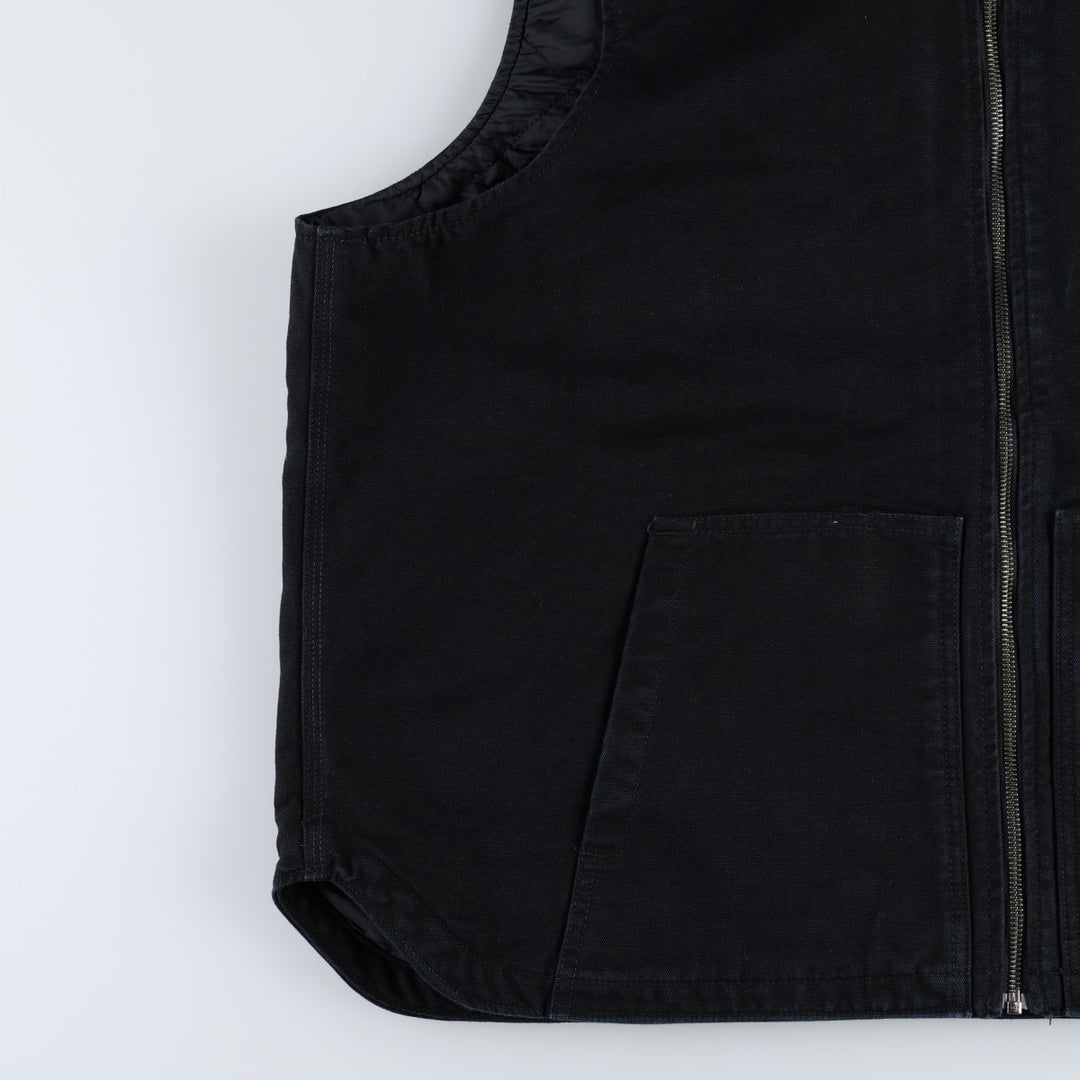 Carhartt Relaxed Fit Padded Hooded Duck Vest, Women's XXL (approx.) cotton black type Vintage Second Hand