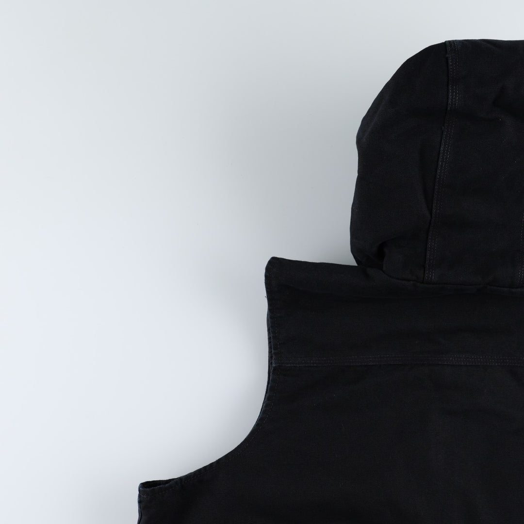 Carhartt Relaxed Fit Padded Hooded Duck Vest, Women's XXL (approx.) cotton black type Vintage Second Hand