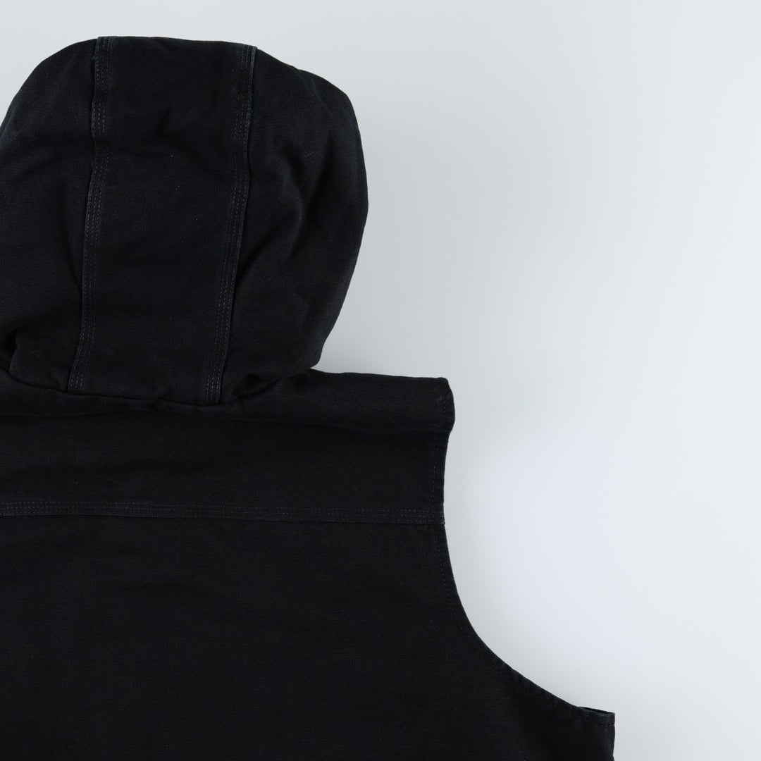 Carhartt Relaxed Fit Padded Hooded Duck Vest, Women's XXL (approx.) cotton black type Vintage Second Hand