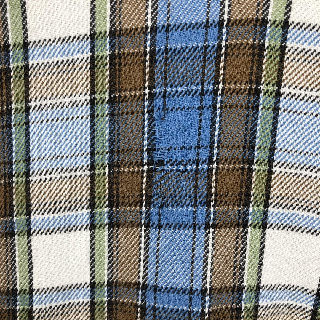 Big Mac JCPenney Check Pattern Long-Sleeve Flannel Check Shirt, Made in USA, Men's Size M cotton Blue type light blue Vintage Second Hand