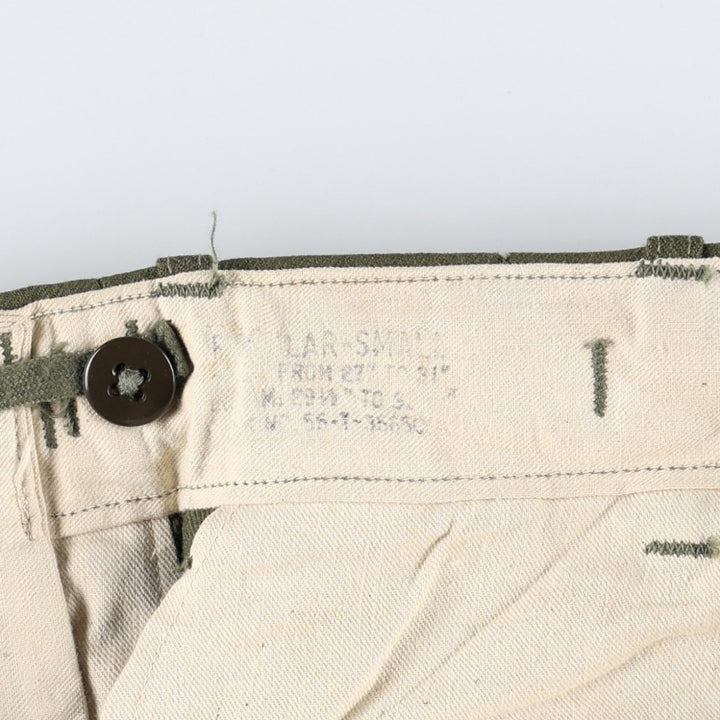 Genuine US military issue from the 1990s, field pants/trousers, REEGULAR-SMALL (equivalent to men's W31), vintage. unclear Khaki type Vintage Second Hand
