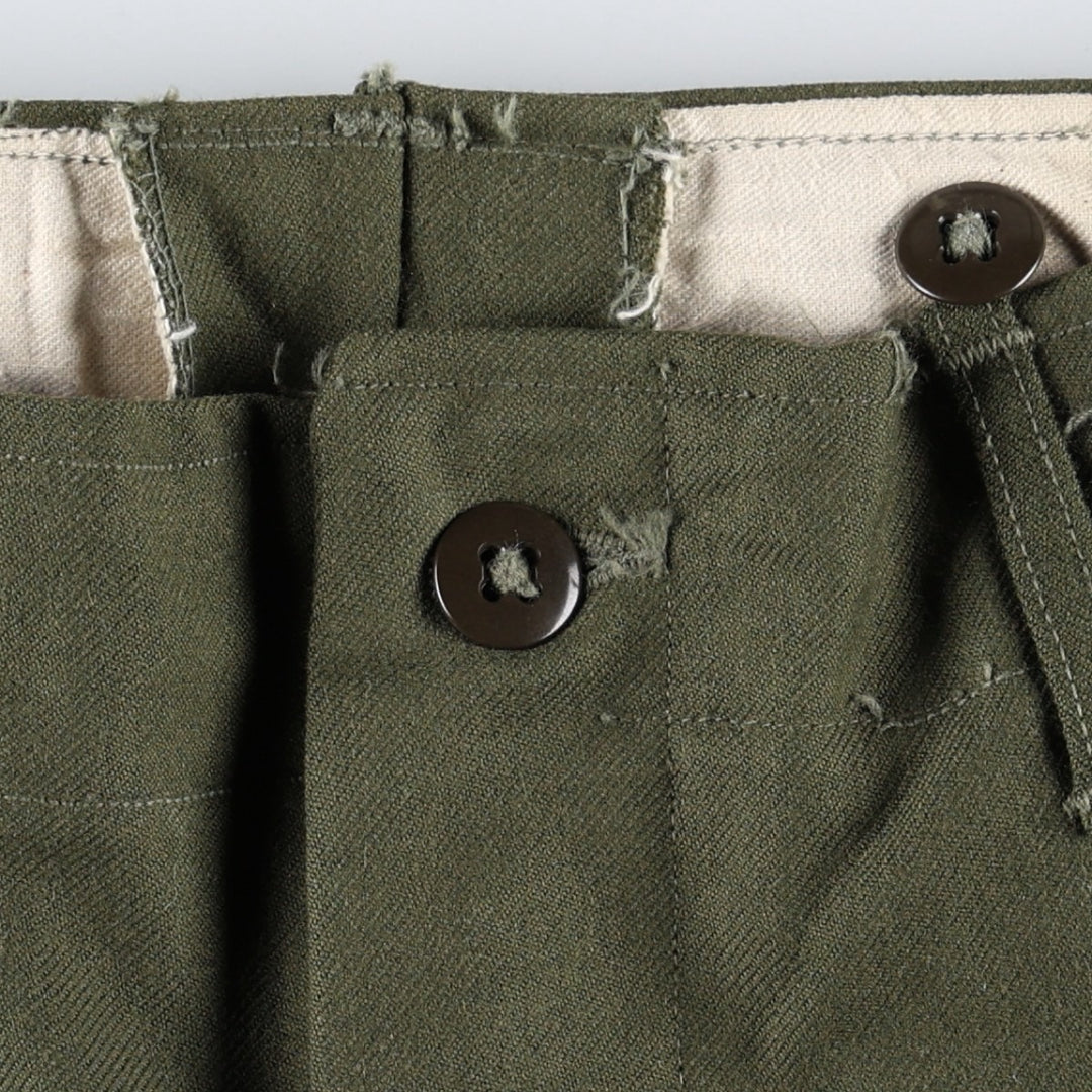 Genuine US military issue from the 1990s, field pants/trousers, REEGULAR-SMALL (equivalent to men's W31), vintage. unclear Khaki type Vintage Second Hand