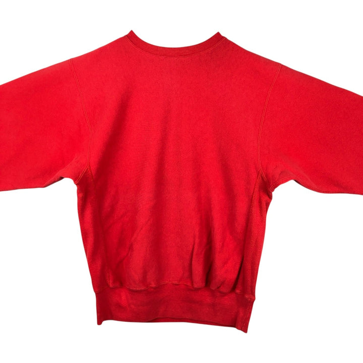 90'S Champion Reverse Weave Embroidered Tag One Point Logo Sweatshirt Trainer Made in USA Men's XL cotton red type Vintage Second Hand