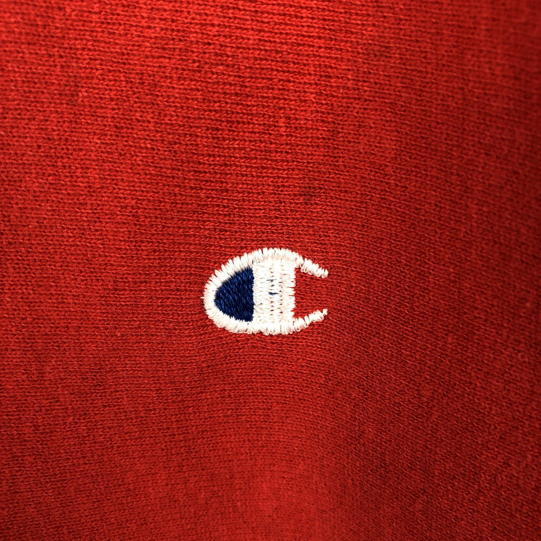 90'S Champion Reverse Weave Embroidered Tag One Point Logo Sweatshirt Trainer Made in USA Men's XL cotton red type Vintage Second Hand