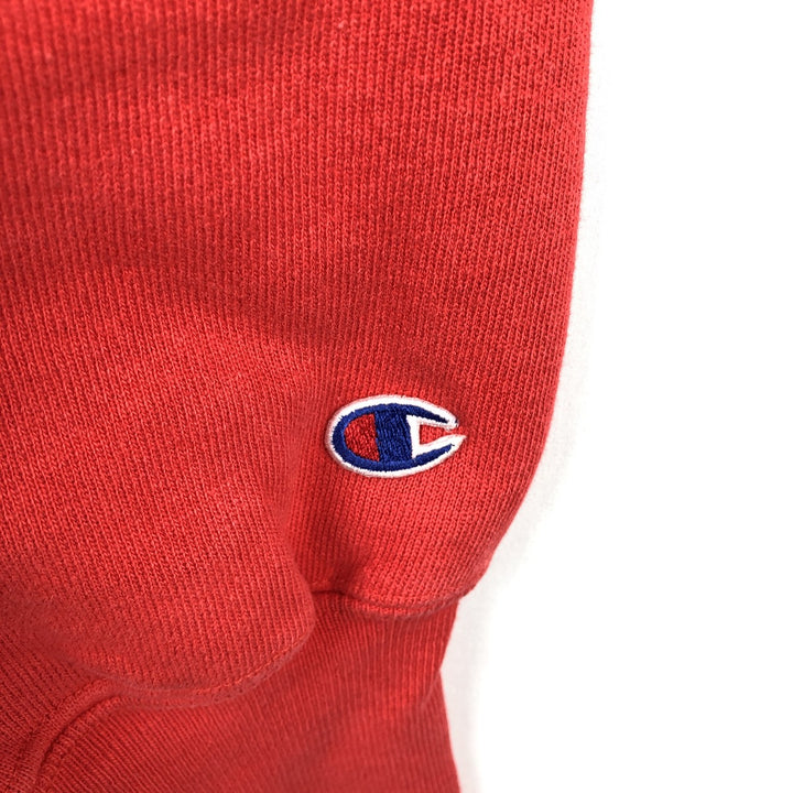 90'S Champion Reverse Weave Embroidered Tag One Point Logo Sweatshirt Trainer Made in USA Men's XL cotton red type Vintage Second Hand