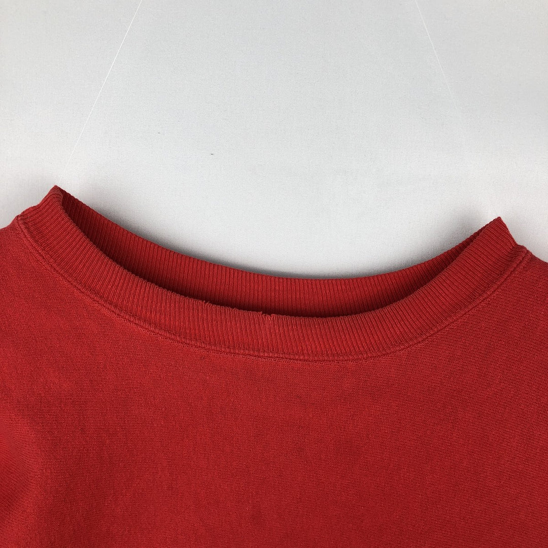 90'S Champion Reverse Weave Embroidered Tag One Point Logo Sweatshirt Trainer Made in USA Men's XL cotton red type Vintage Second Hand