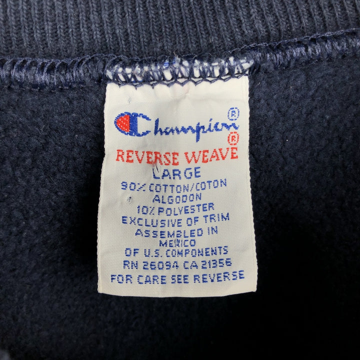 90'S Champion Notre Dame University Fighting Irish College Character Sweatshirt cotton navy blue type Vintage Second Hand